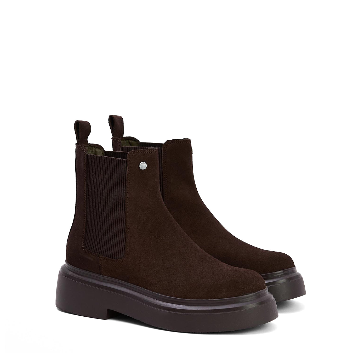 Barbour Womens Celina Chelsea Boots Espresso Suede - The Sporting Lodge