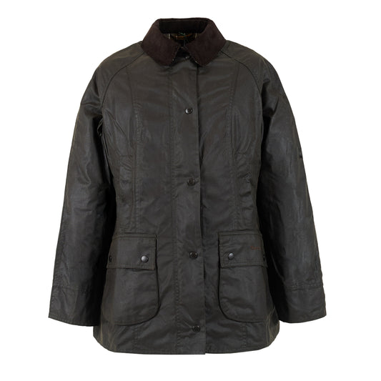 Barbour Womens Classic Beadnell Wax Jacket Olive - The Sporting Lodge