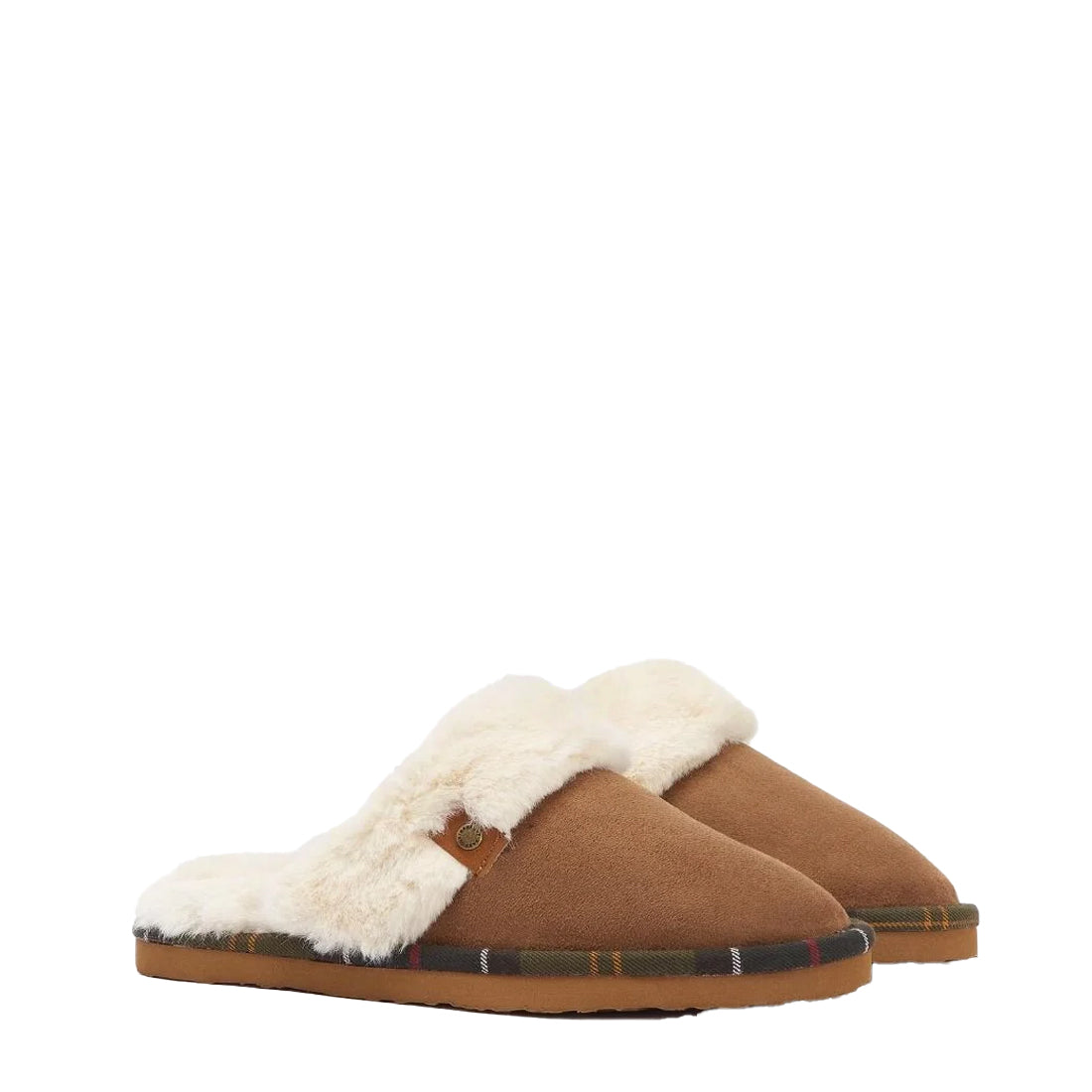 Barbour Womens Claudia Mule Slipper Camel - The Sporting Lodge