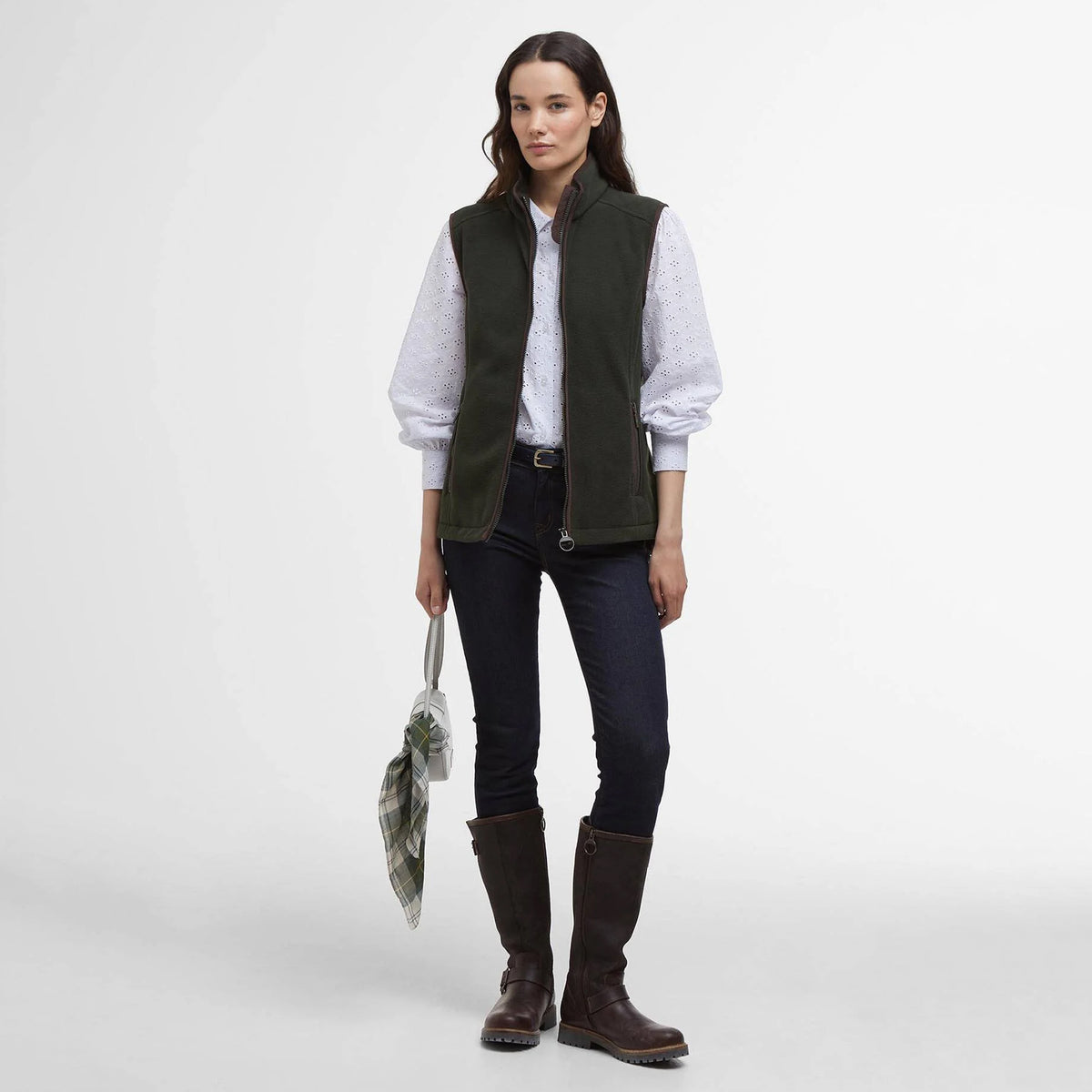 Barbour Womens Country Colton Fleece Gilet Sage