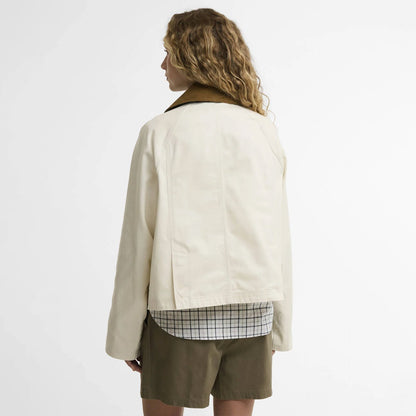 Barbour Womens Cropped Beadnell Casual Jacket Light Pearl / Dress / Beige