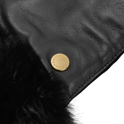 Barbour Womens Daniella Leather Mittens Black