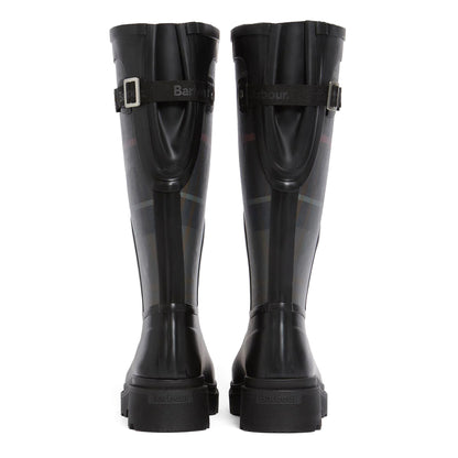 Barbour Womens Dena Tall Wellington Black / Shadow Tartan