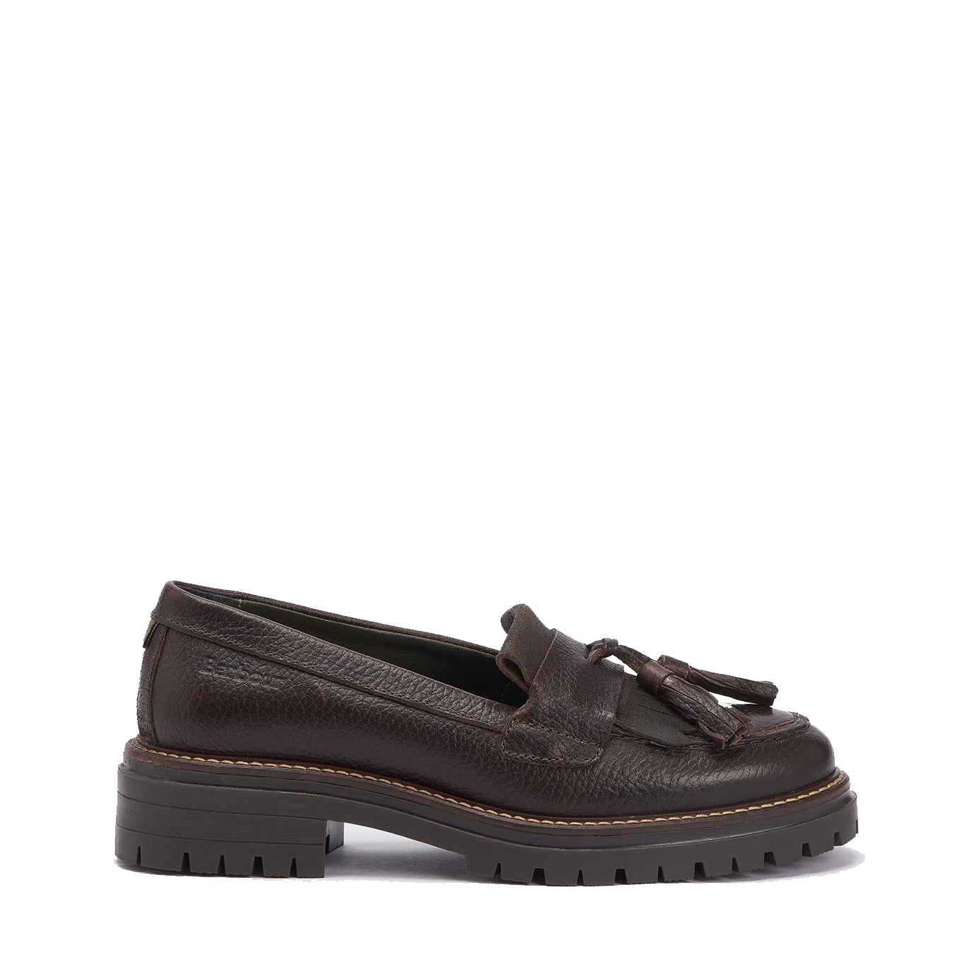 Barbour Womens Dolores Tassel Trim Loafer Dark Brown - The Sporting Lodge