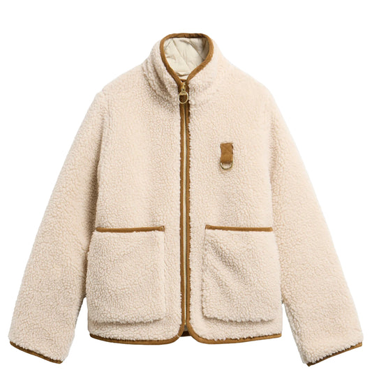 Barbour Womens Elenora Casual Fleece Jacket Ecru