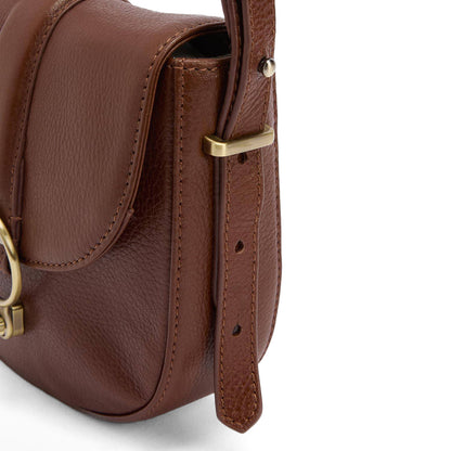 Barbour Womens Elm Leather Crossbody Bag Brown