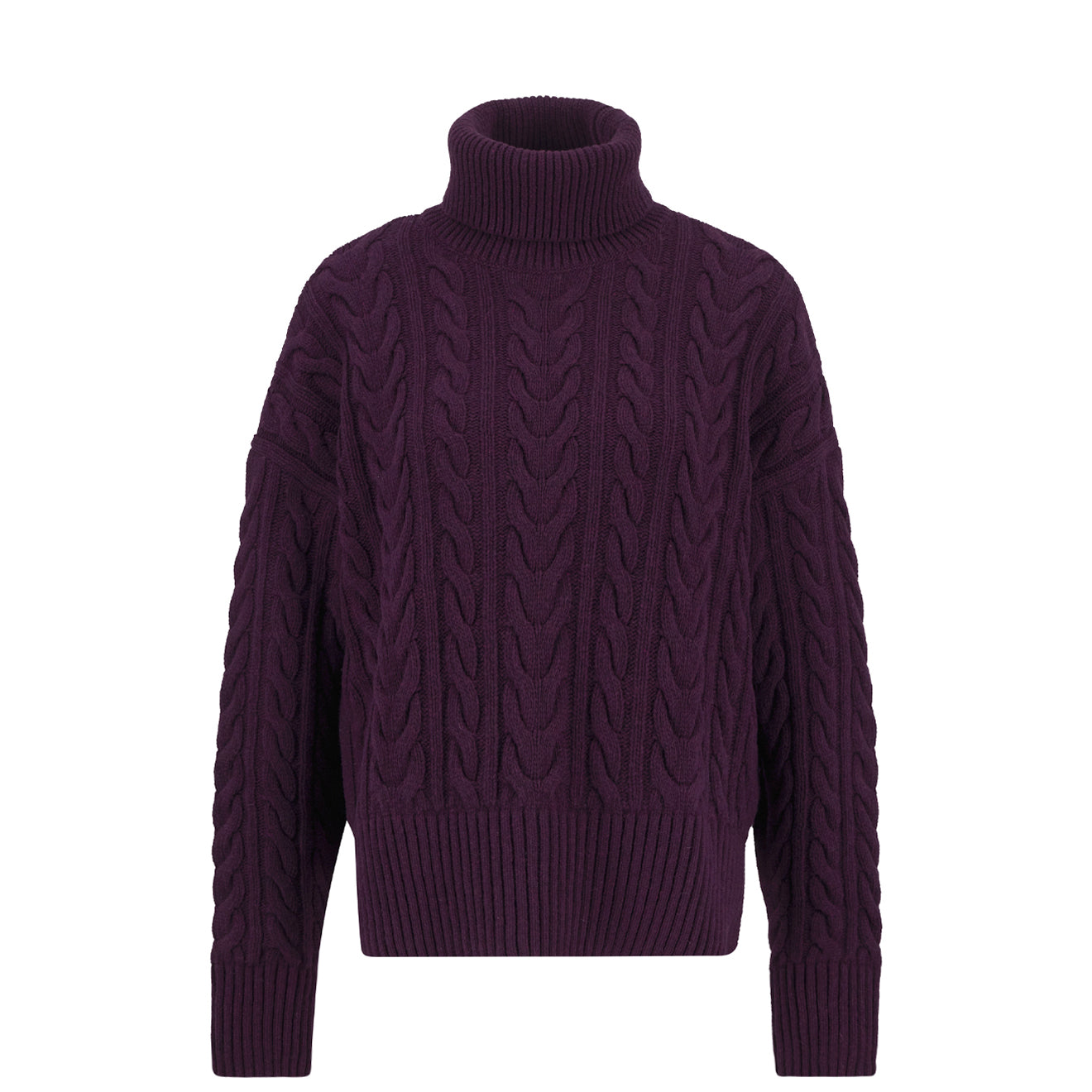 Barbour Womens Embleton Rollneck Jumper Black Cherry - The Sporting Lodge