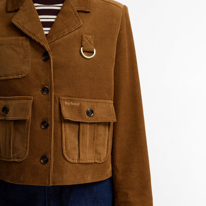 Barbour Womens Emmy Casual Jacket Tan / Shadow Classic