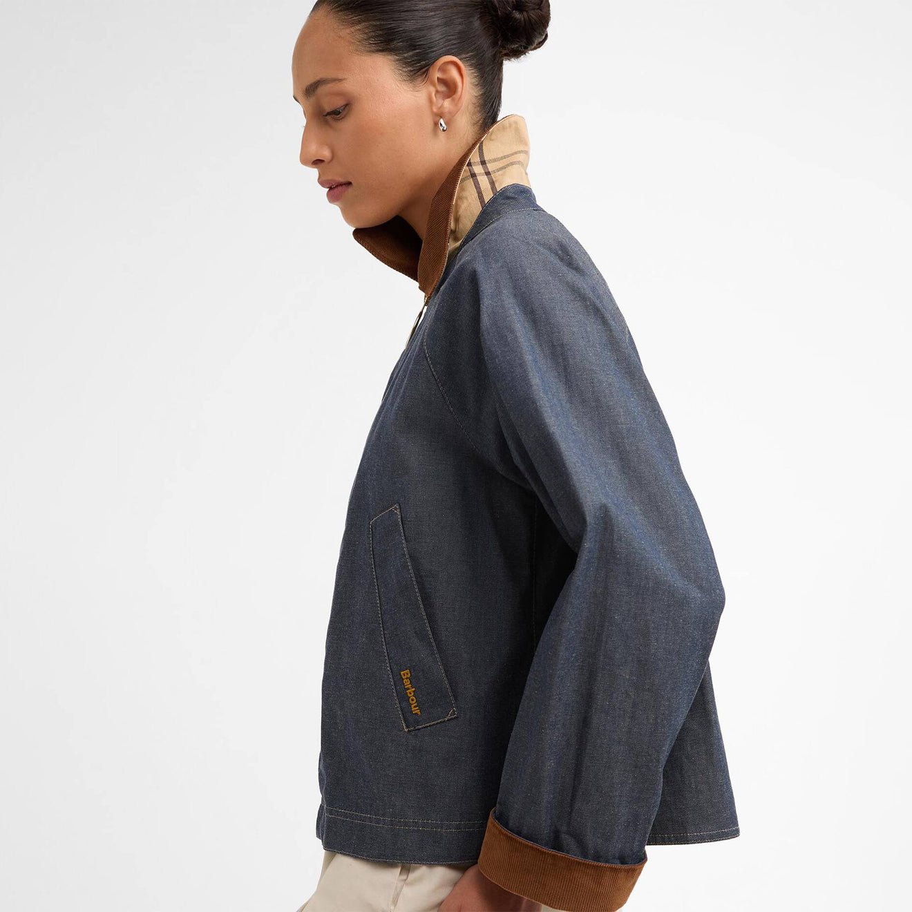 Barbour Womens Freckleton Denim Jacket Indigo / Dress - The Sporting Lodge