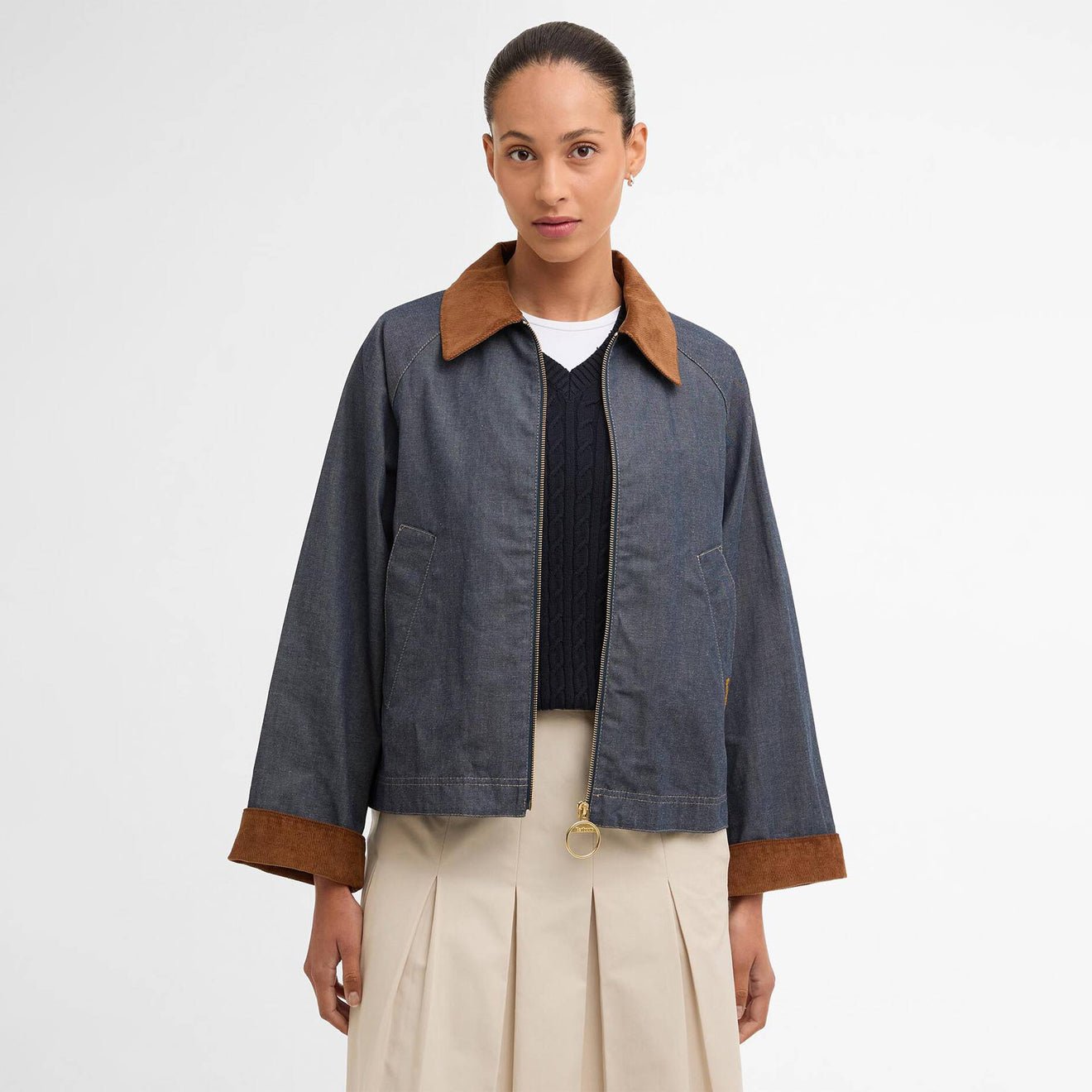 Barbour Womens Freckleton Denim Jacket Indigo / Dress - The Sporting Lodge