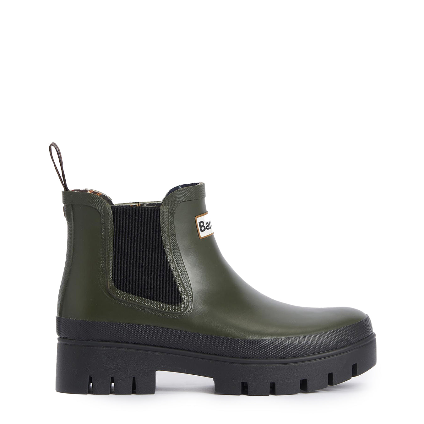 Barbour Womens Halton Chelsea Welly Olive/Black - The Sporting Lodge