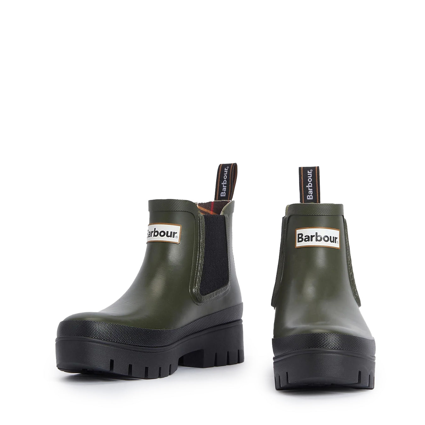 Barbour Womens Halton Chelsea Welly Olive/Black - The Sporting Lodge