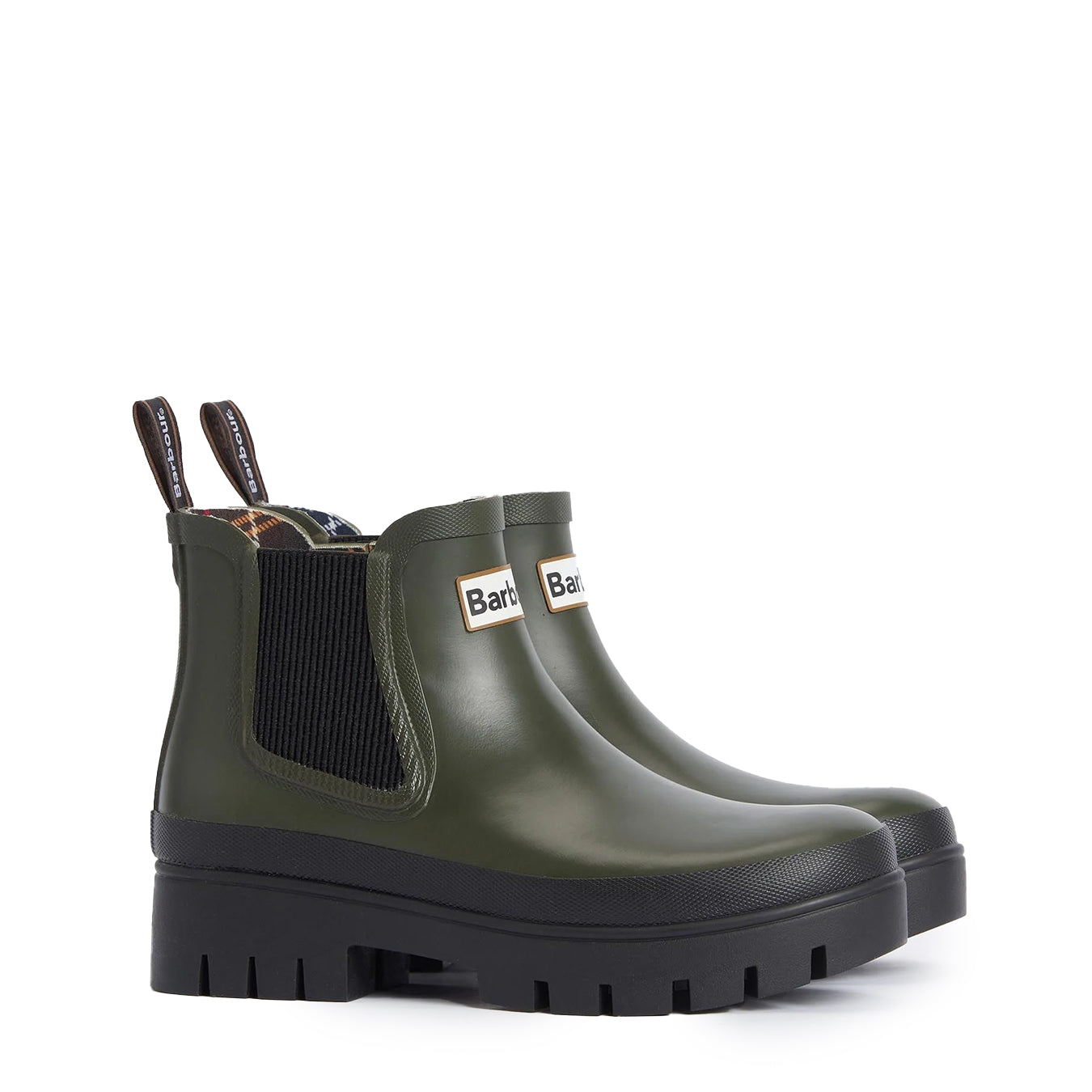 Barbour Womens Halton Chelsea Welly Olive/Black - The Sporting Lodge