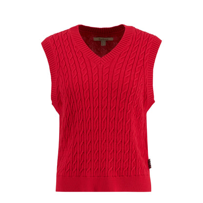 Barbour Womens Hartland Sweater Vest Poppy Red
