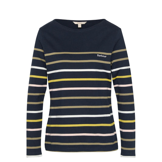 Barbour Womens Hawkins Top Navy Stripe