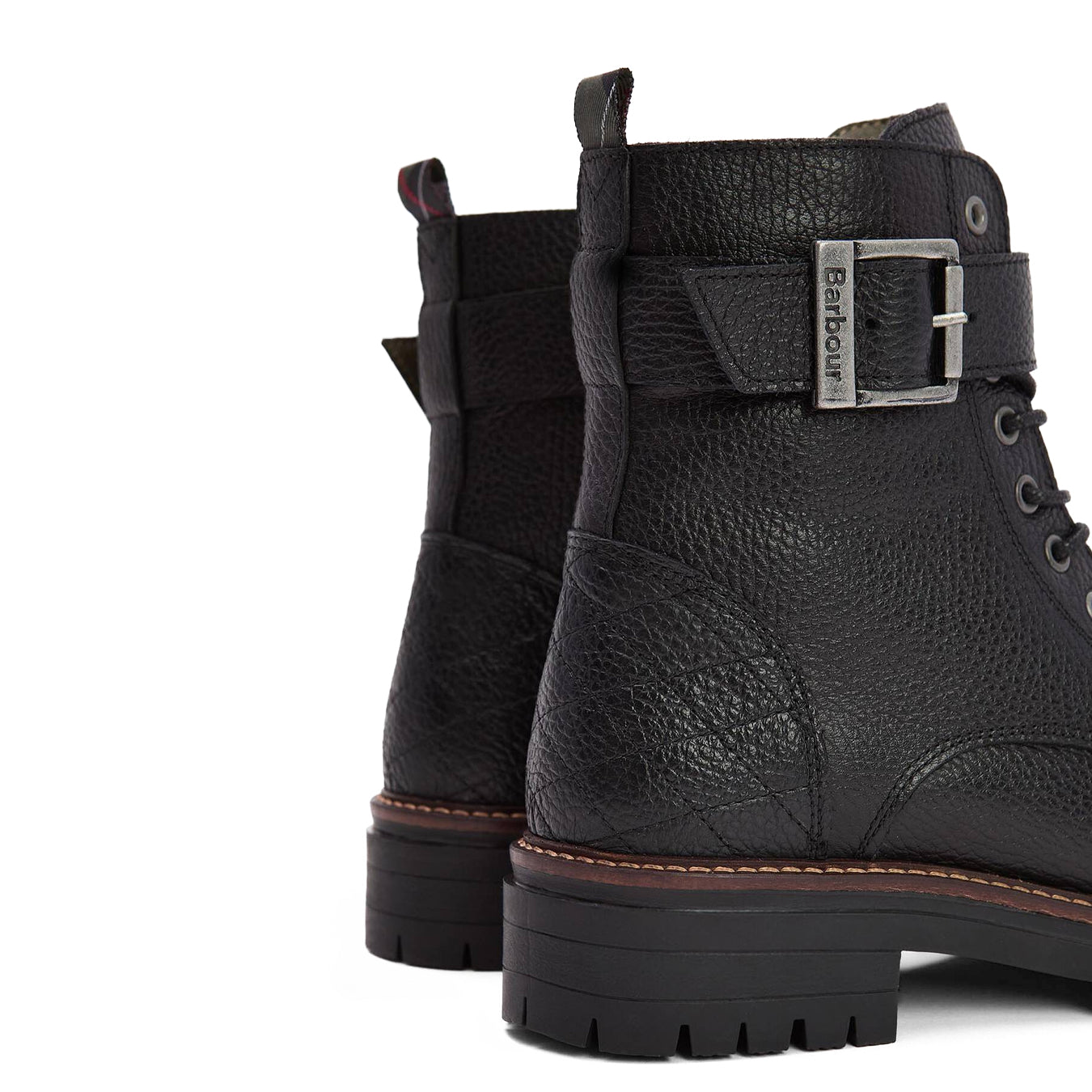 Barbour Womens Heidi Commando Lace Up Boots Black - The Sporting Lodge