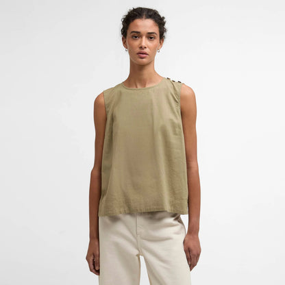 Barbour Womens Josie Top Bleached Olive