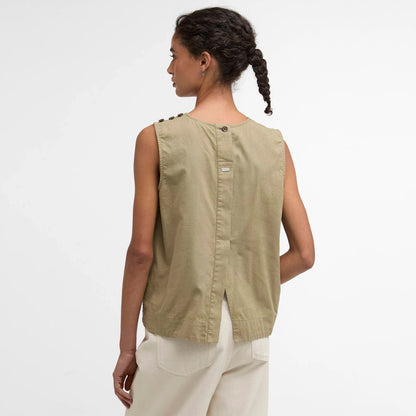 Barbour Womens Josie Top Bleached Olive