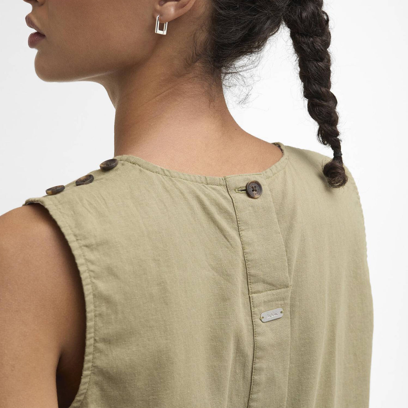 Barbour Womens Josie Top Bleached Olive
