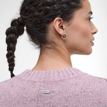 Barbour Womens Lavensdale Crew Knitted Jumper Pink Blush - The Sporting Lodge