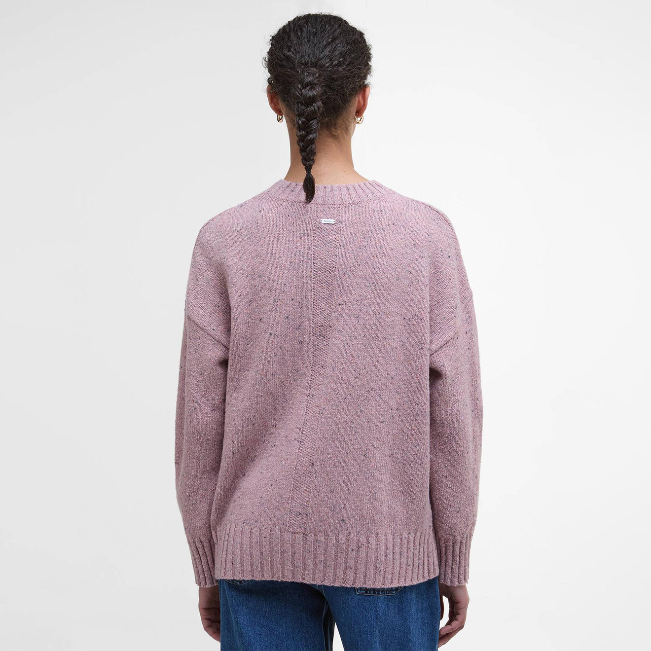 Barbour Womens Lavensdale Crew Knitted Jumper Pink Blush - The Sporting Lodge