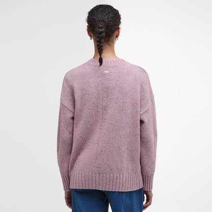 Barbour Womens Lavensdale Crew Knitted Jumper Pink Blush - The Sporting Lodge