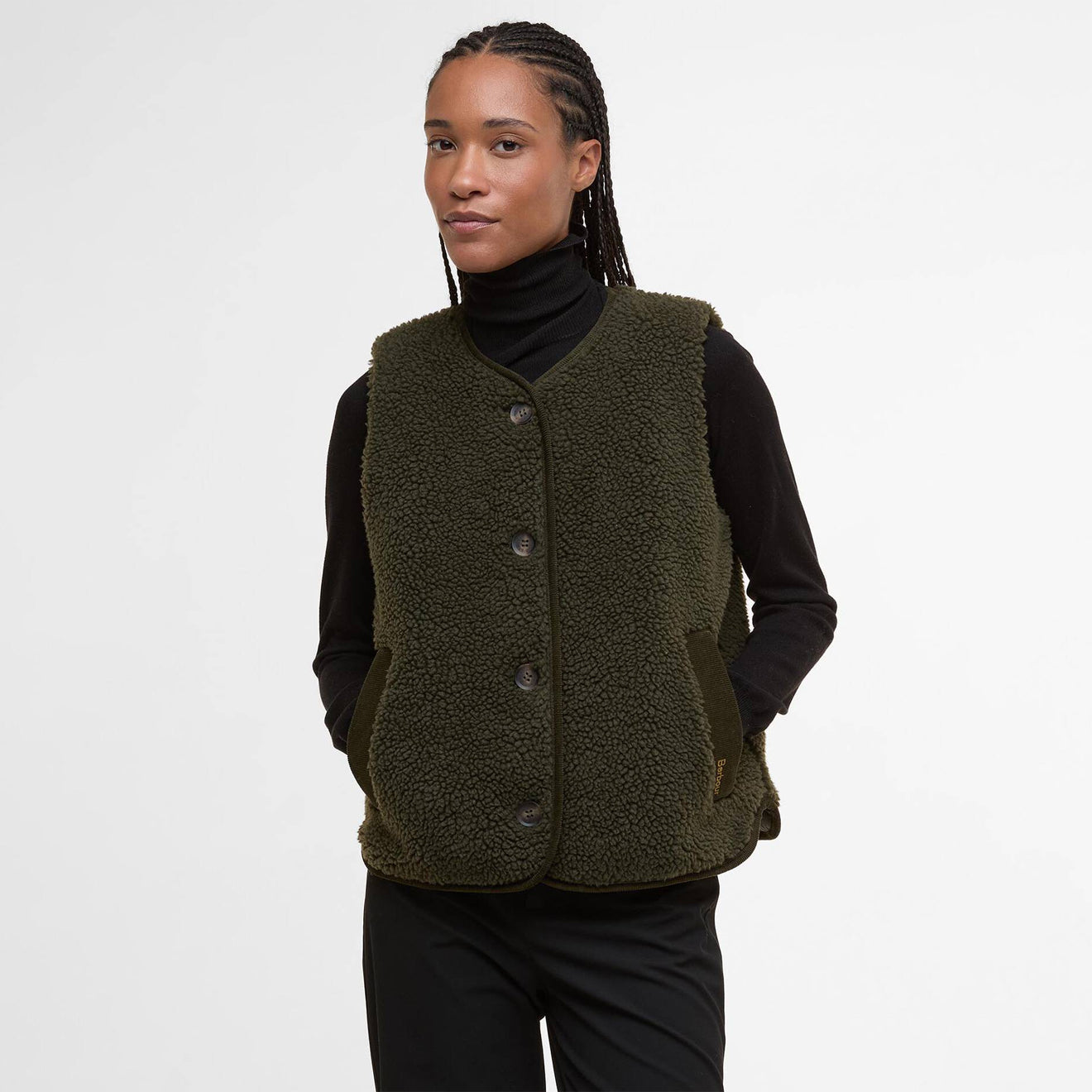Barbour Womens Luciana Fleece Gilet Olive