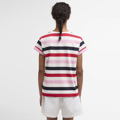 Barbour Womens Lyndale T-Shirt Poppy Red Multi