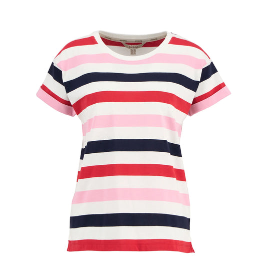 Barbour Womens Lyndale T-Shirt Poppy Red Multi