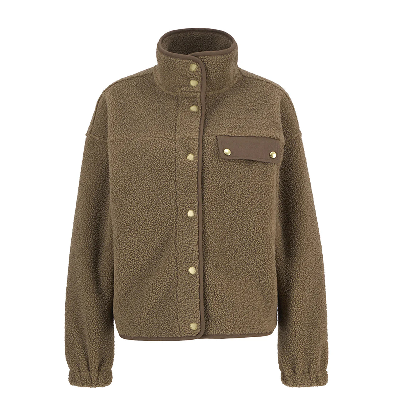 Barbour Womens Mabel Fleece Military Brown - The Sporting Lodge