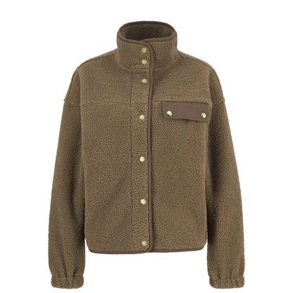 Barbour Womens Mabel Fleece Military Brown - The Sporting Lodge