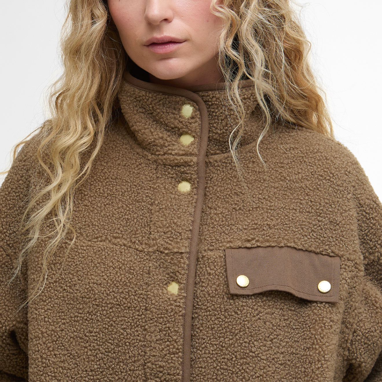 Barbour Womens Mabel Fleece Military Brown