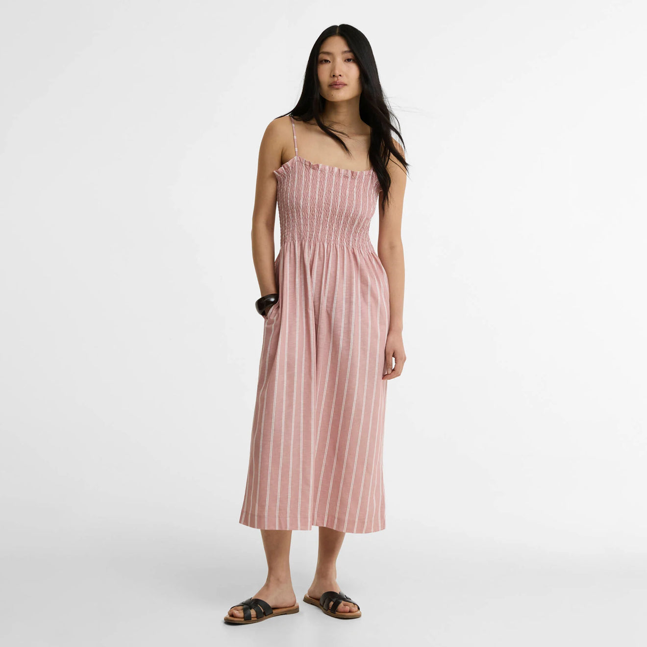 Barbour Womens Madeline Midi Dress Gardenia Stripe