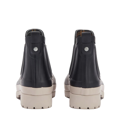 Barbour Womens Mallow Chelsea Welly Black/White Pepper - The Sporting Lodge