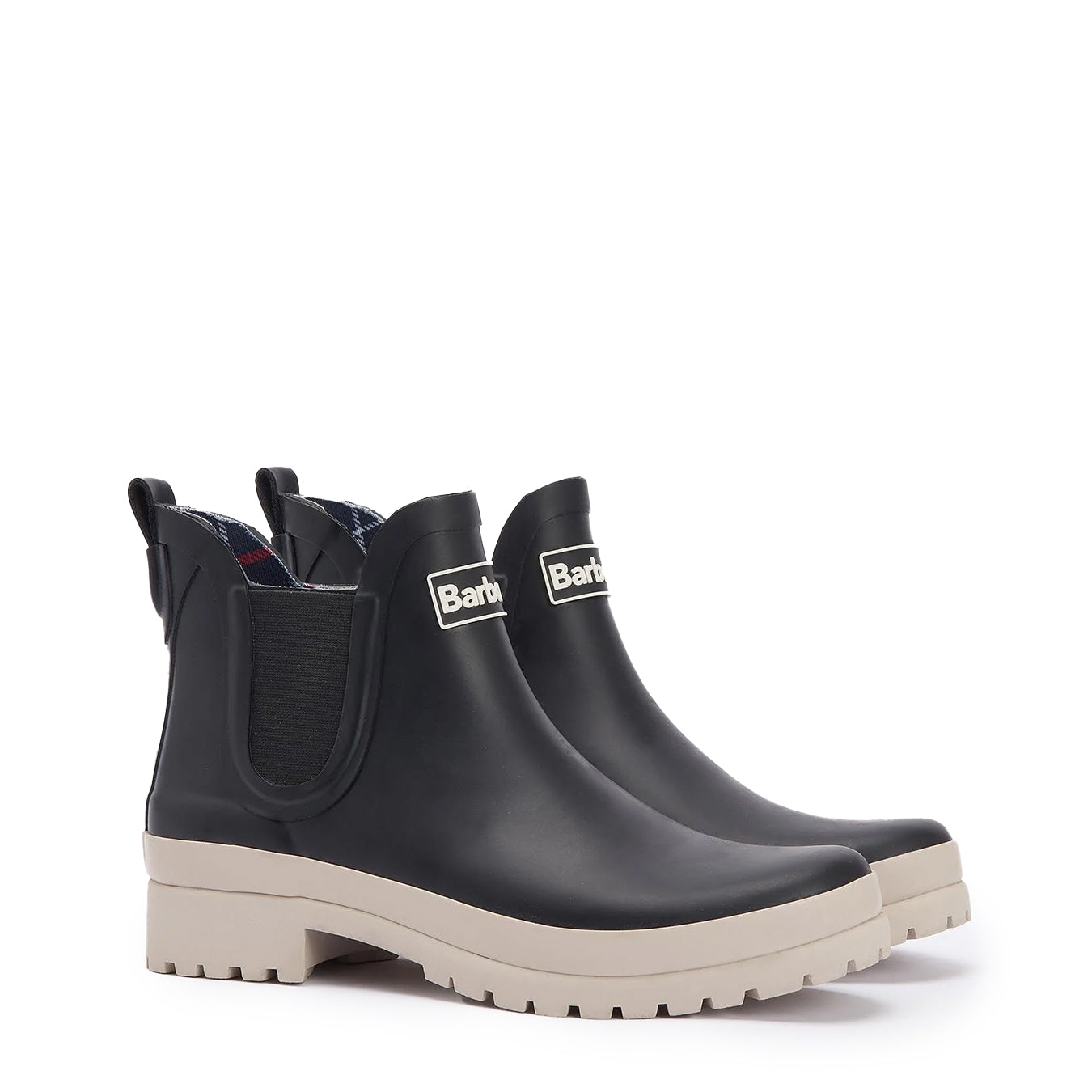 Barbour Womens Mallow Chelsea Welly Black/White Pepper - The Sporting Lodge