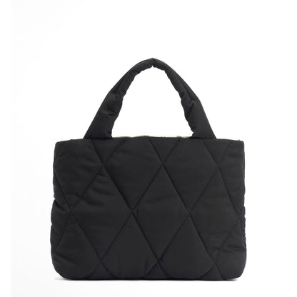 Barbour Womens Mariah Quilted Mini Tote Bag Black/Ancient