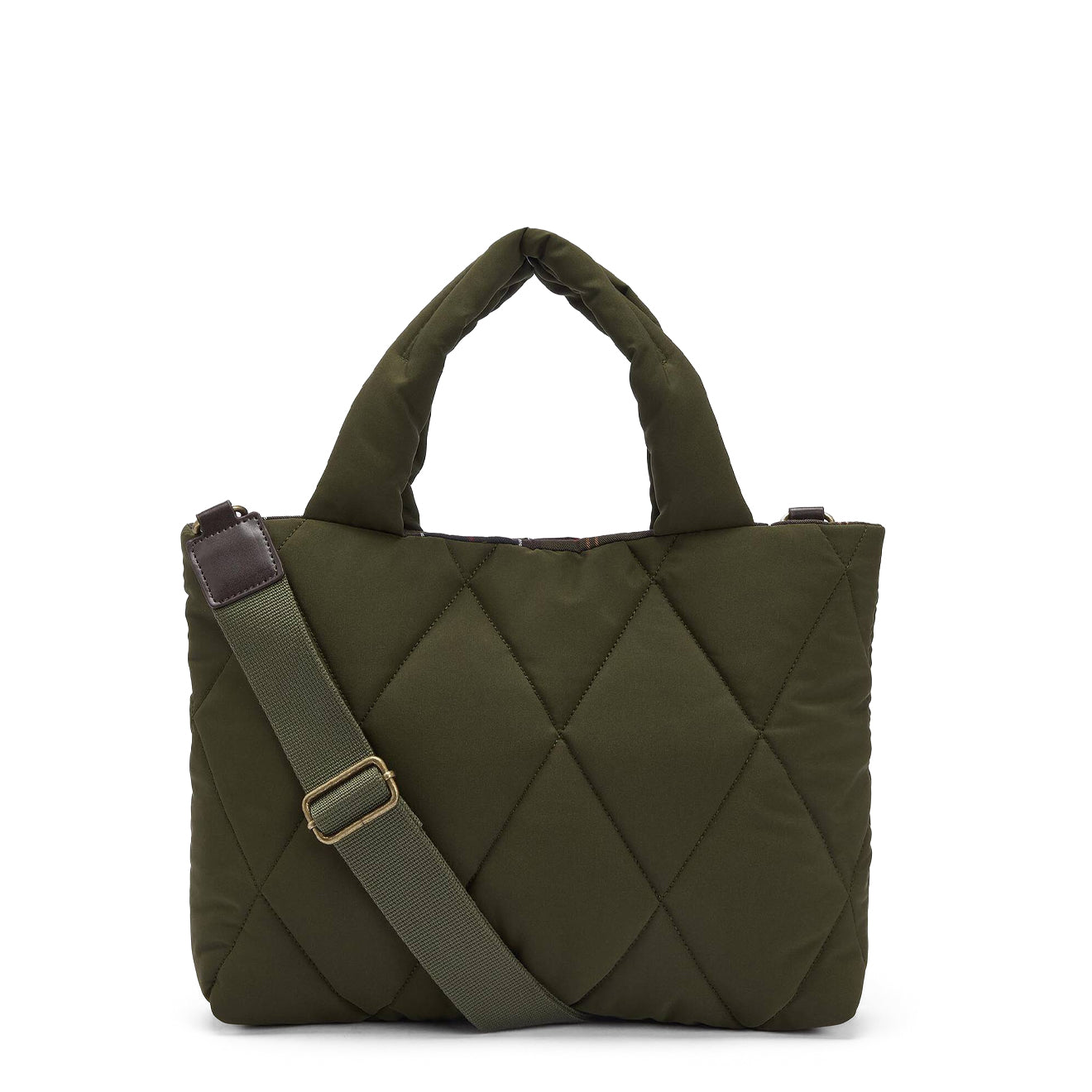 Barbour Womens Mariah Quilted Mini Tote Bag Olive