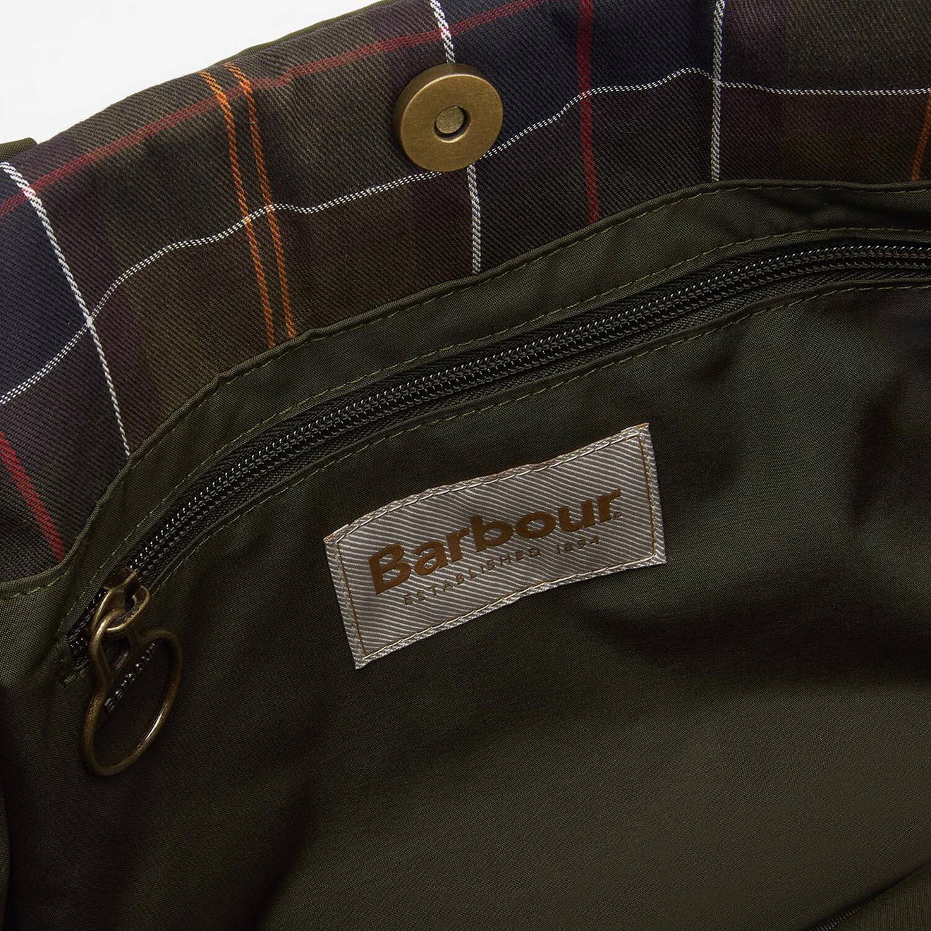 Barbour Womens Mariah Quilted Mini Tote Bag Olive