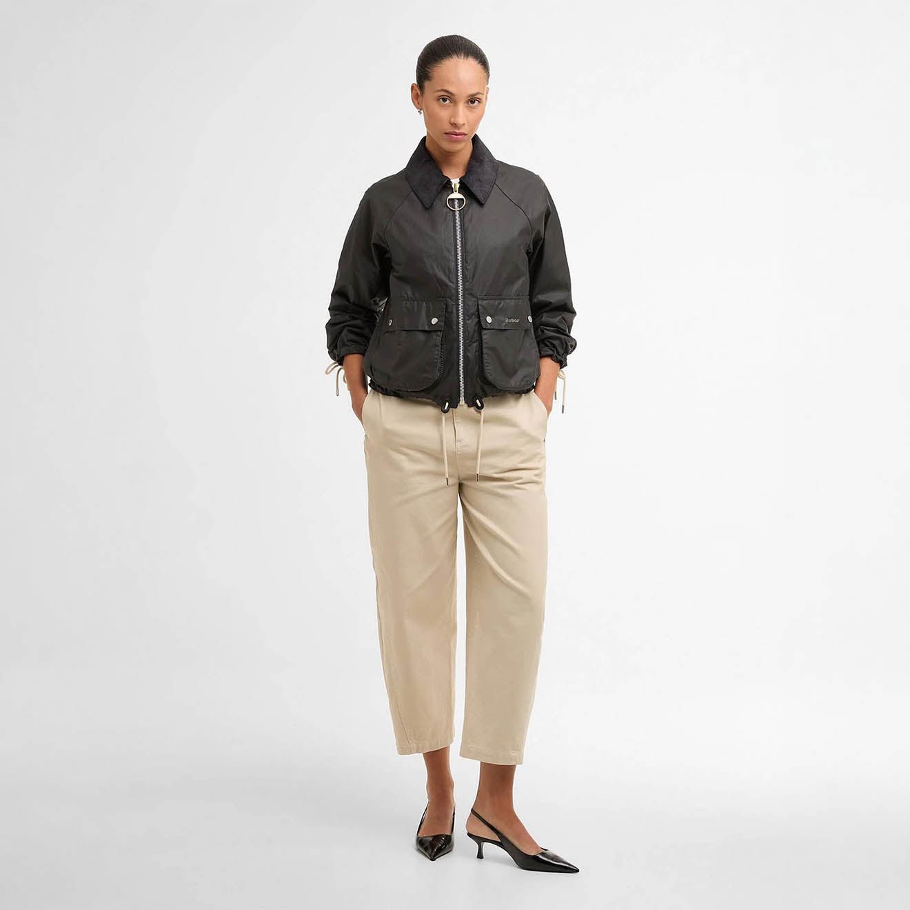 Barbour Womens Marron Waxed Jacket Grey / Dress
