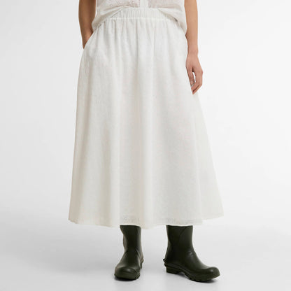 Barbour Womens Melody Midi Skirt White
