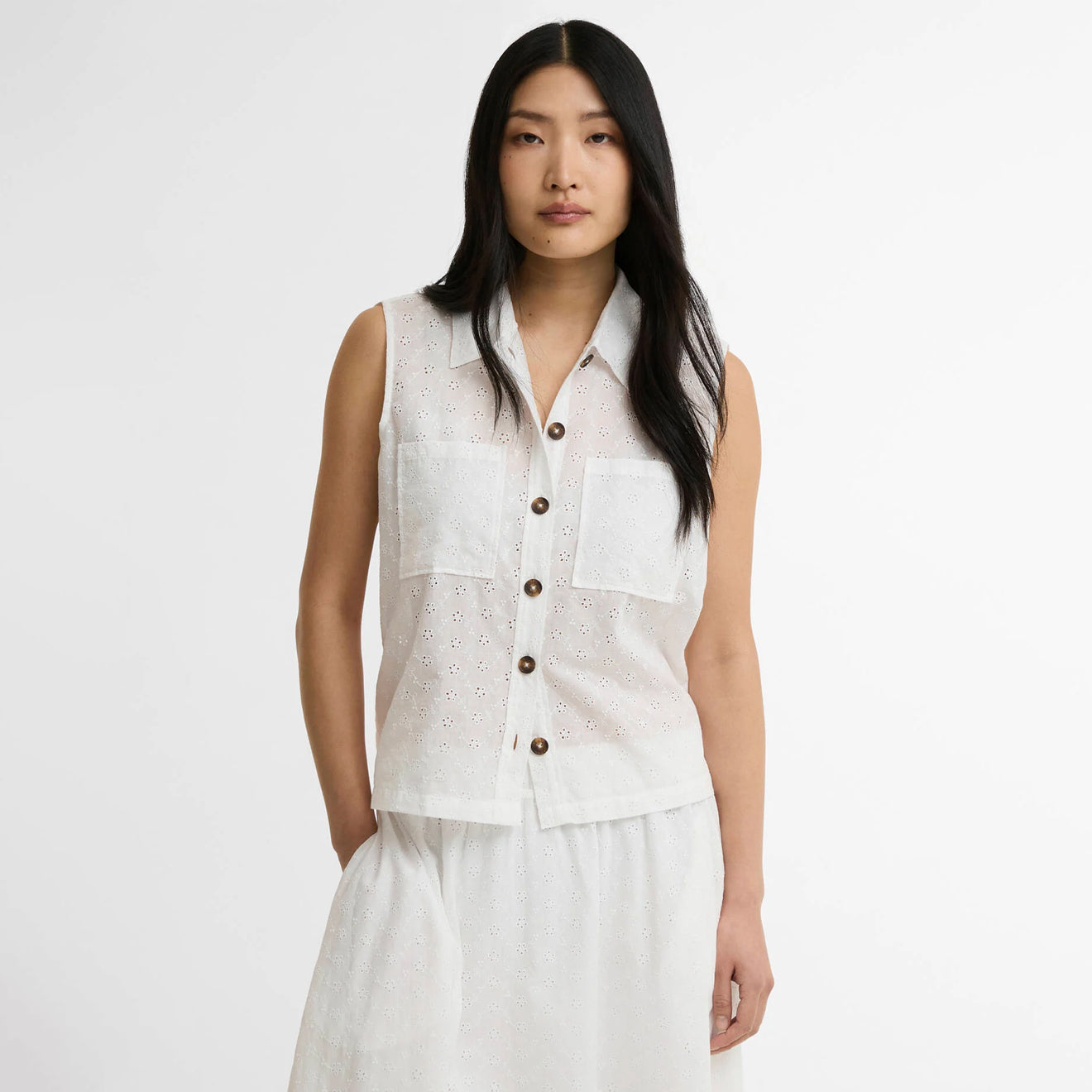 Barbour Womens Melody Shirt White