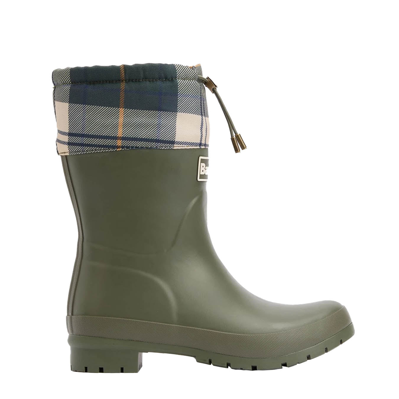 Barbour Womens Mowbray Mid Wellingtons Olive / Ancient Tartan