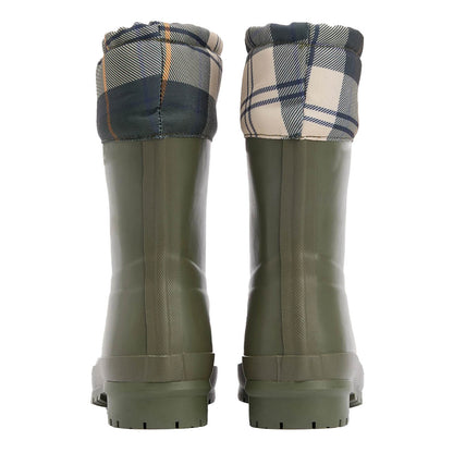 Barbour Womens Mowbray Mid Wellingtons Olive / Ancient Tartan
