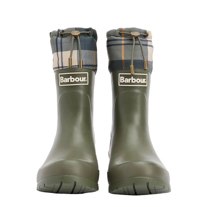 Barbour Womens Mowbray Mid Wellingtons Olive / Ancient Tartan