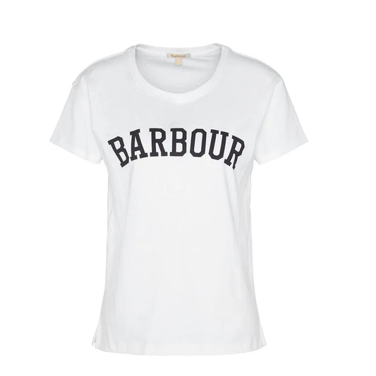 Barbour Womens Northumberland Classic T-Shirt White / Navy
