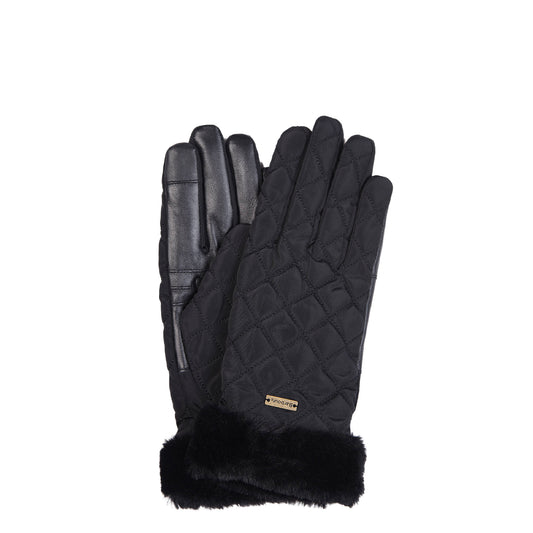 Barbour Womens Norwood Quilted Gloves Black