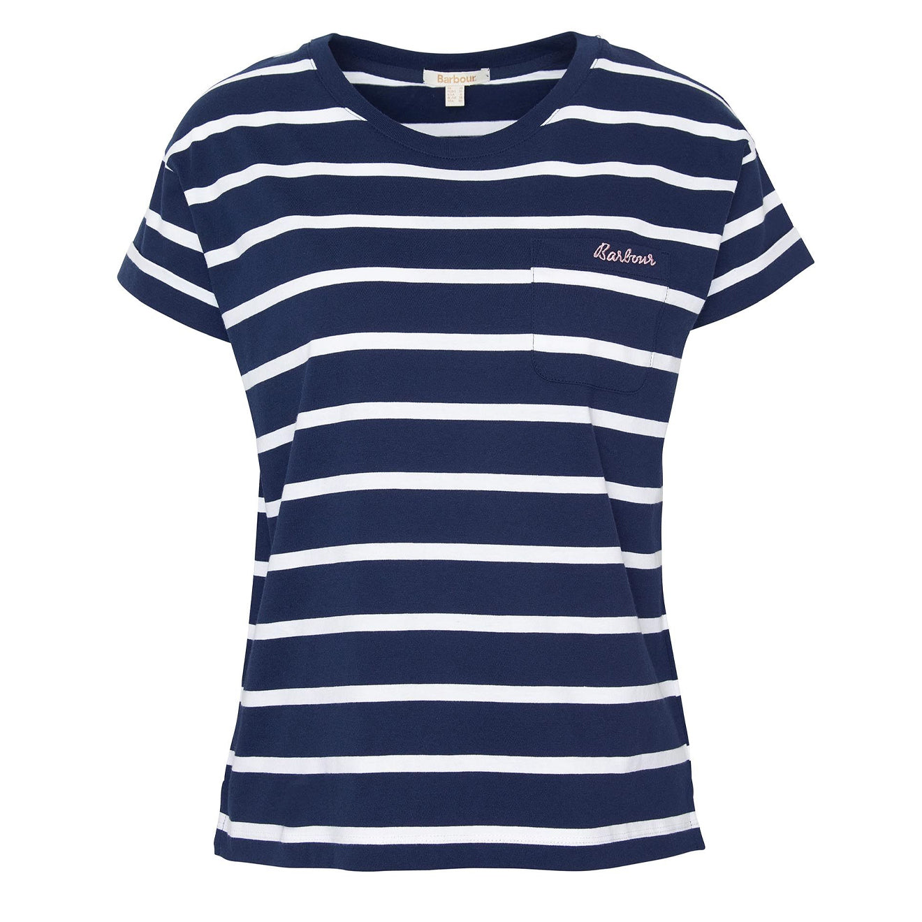 Barbour Womens Otterburn Stripe T-Shirt Navy White Stripe