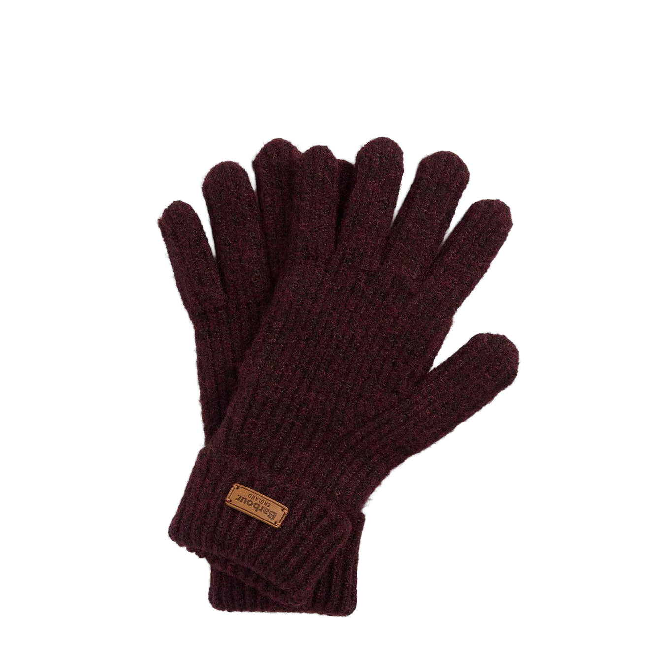 Barbour Womens Pendle Knitted Gloves Wine