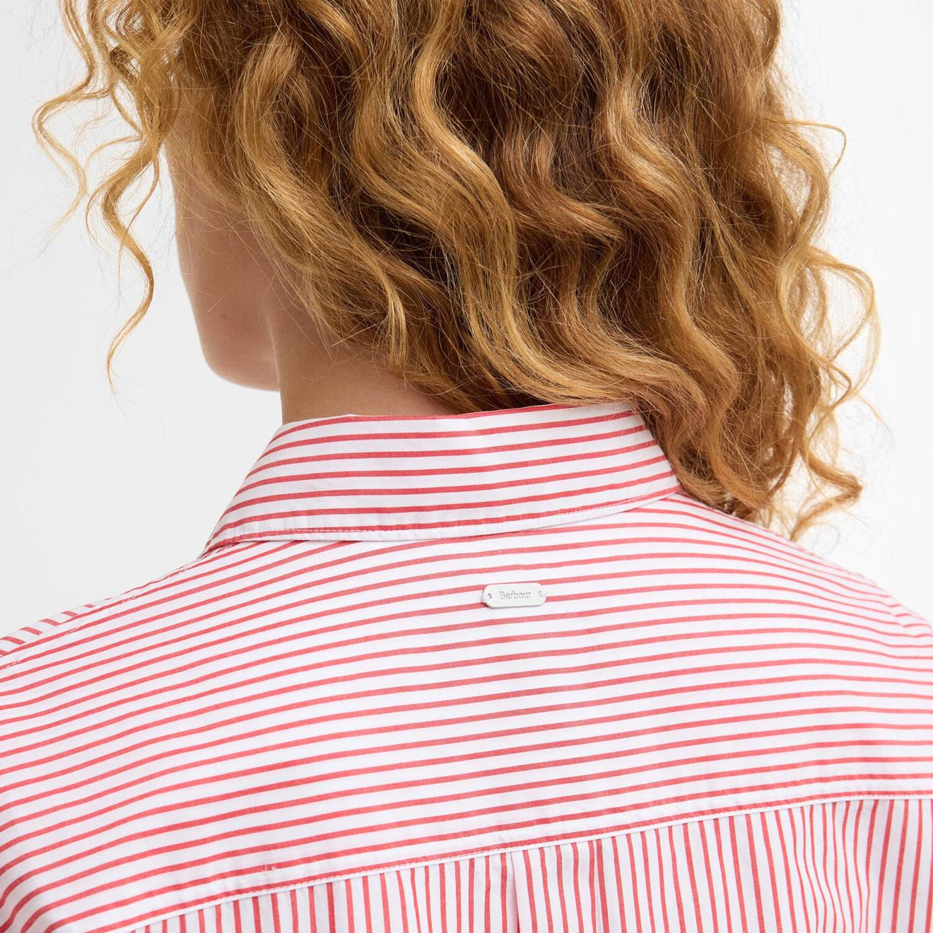 Barbour Womens Polly Striped Relaxed Shirt Poppy Red Stripe