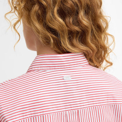 Barbour Womens Polly Striped Relaxed Shirt Poppy Red Stripe